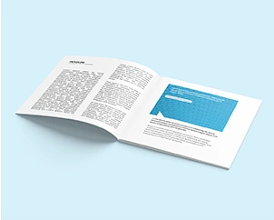 Open ring eyelet binding in landscape format
